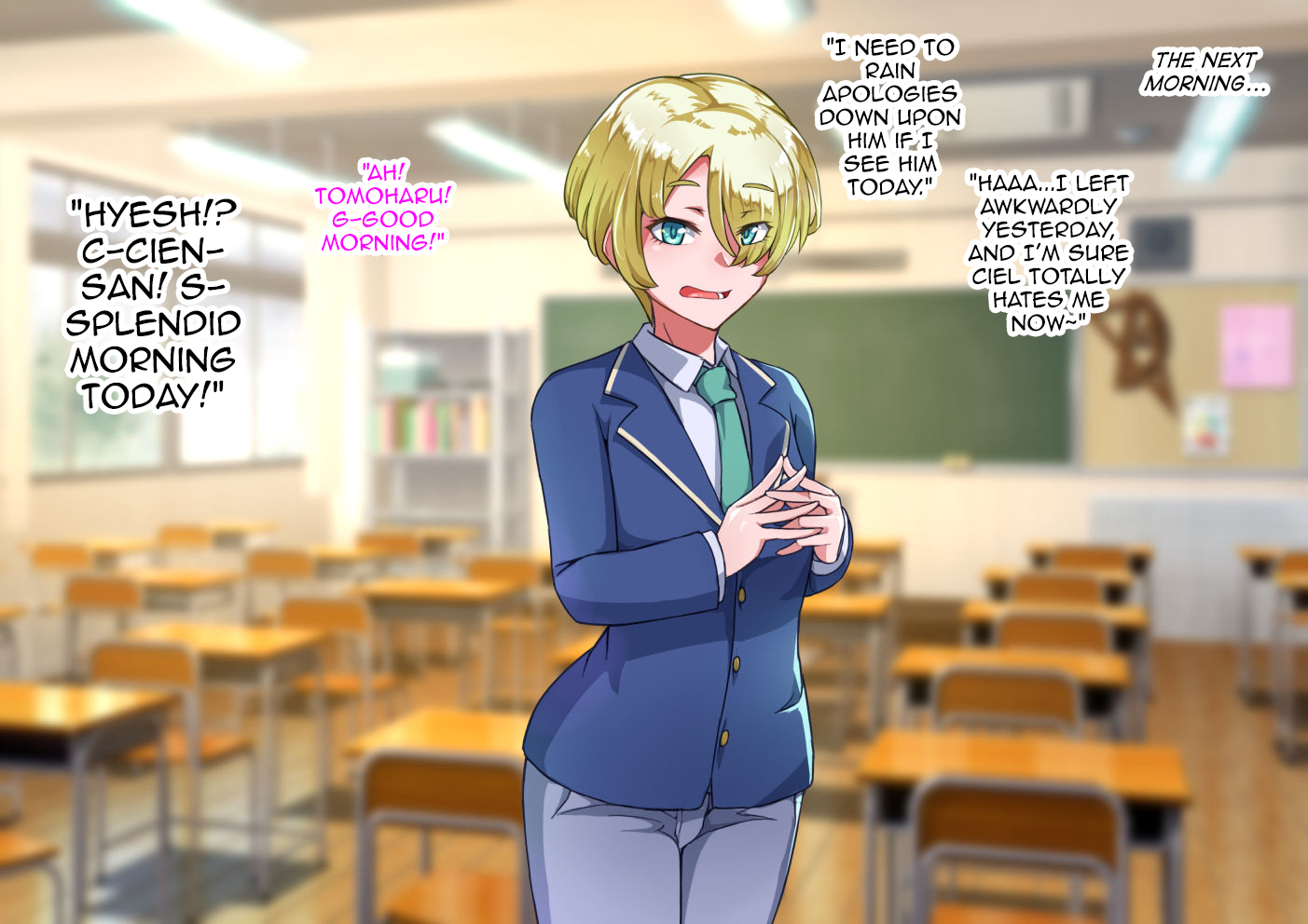 [Hagurumarokuro (Silver Radish)] Otokonoko to xx No. 5 Kinpatsu Seijun na Tenkousei Hen [English] [mysterymeat3] - Page 38