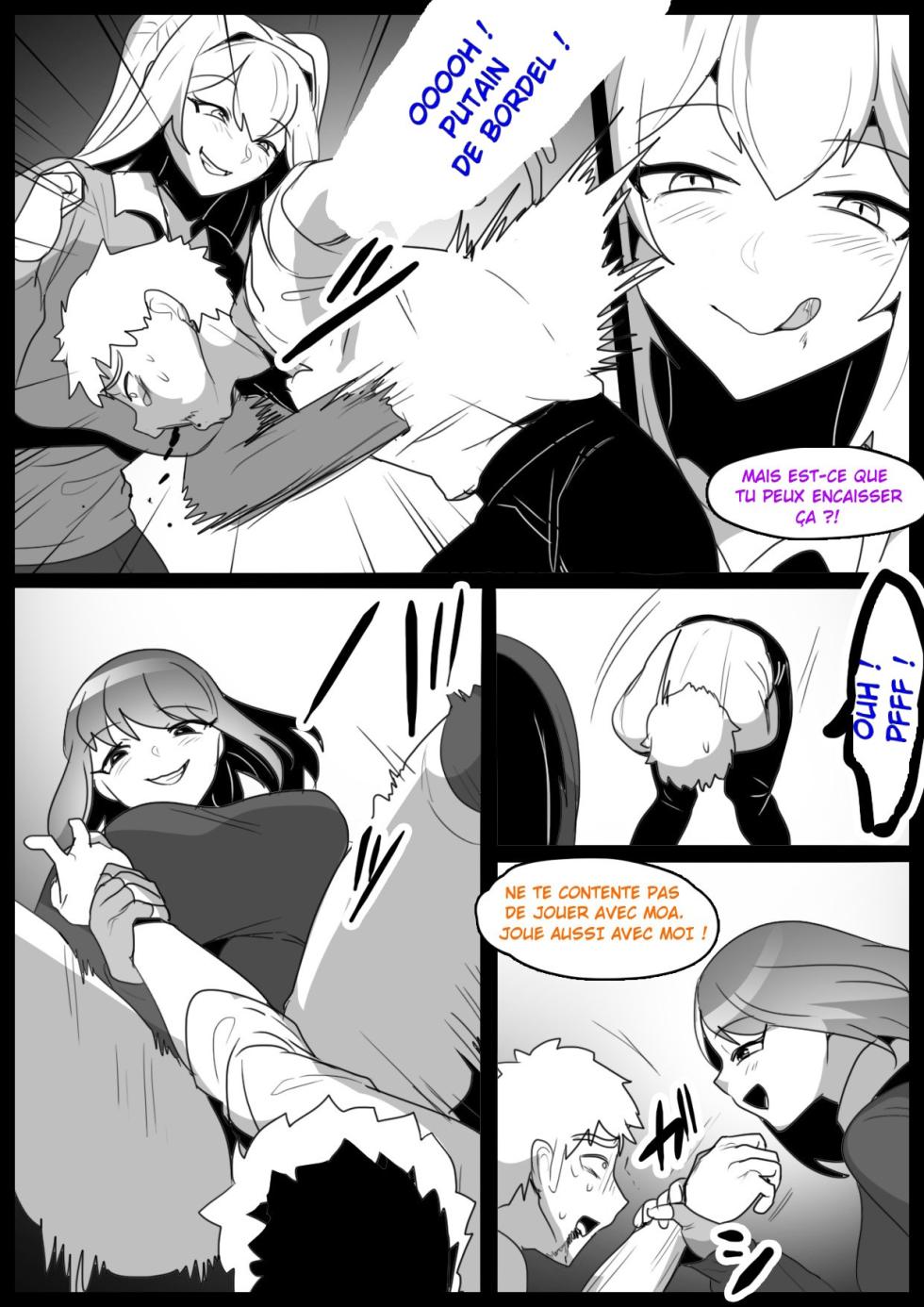 [The Nation of Head Scissors (kubi4, Toppogi)] Onaji Class no Onna Tomodachi ni Maso Bare shite, Sandbag Dorei ni Otosareta Hanashi. | Je suis devenu l'esclave, un vrai punching-ball par deux filles de ma classe qui ont découvert que j'étais maso [French] - Page 21