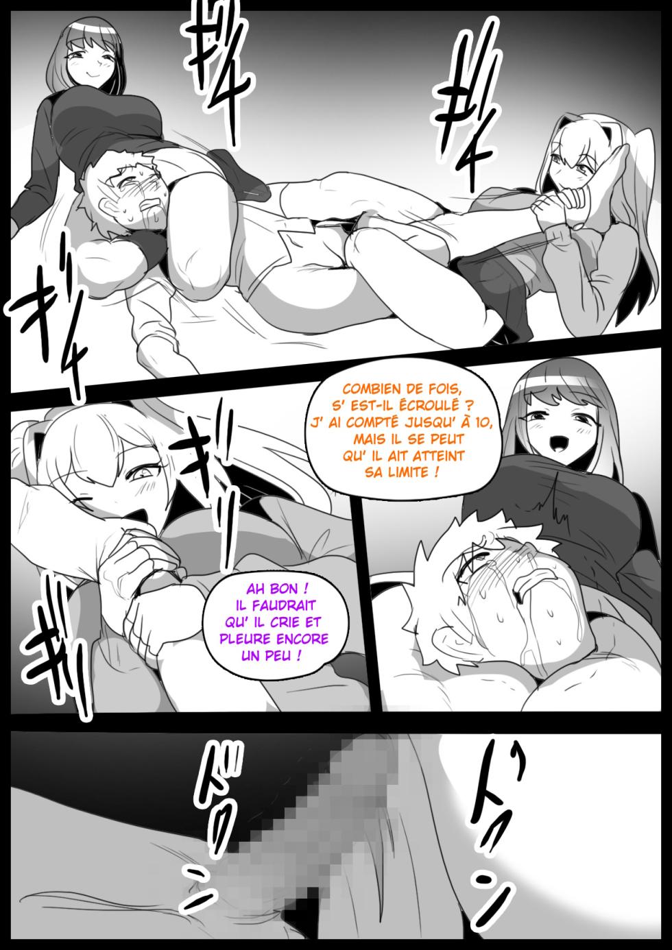 [The Nation of Head Scissors (kubi4, Toppogi)] Onaji Class no Onna Tomodachi ni Maso Bare shite, Sandbag Dorei ni Otosareta Hanashi. | Je suis devenu l'esclave, un vrai punching-ball par deux filles de ma classe qui ont découvert que j'étais maso [French] - Page 28