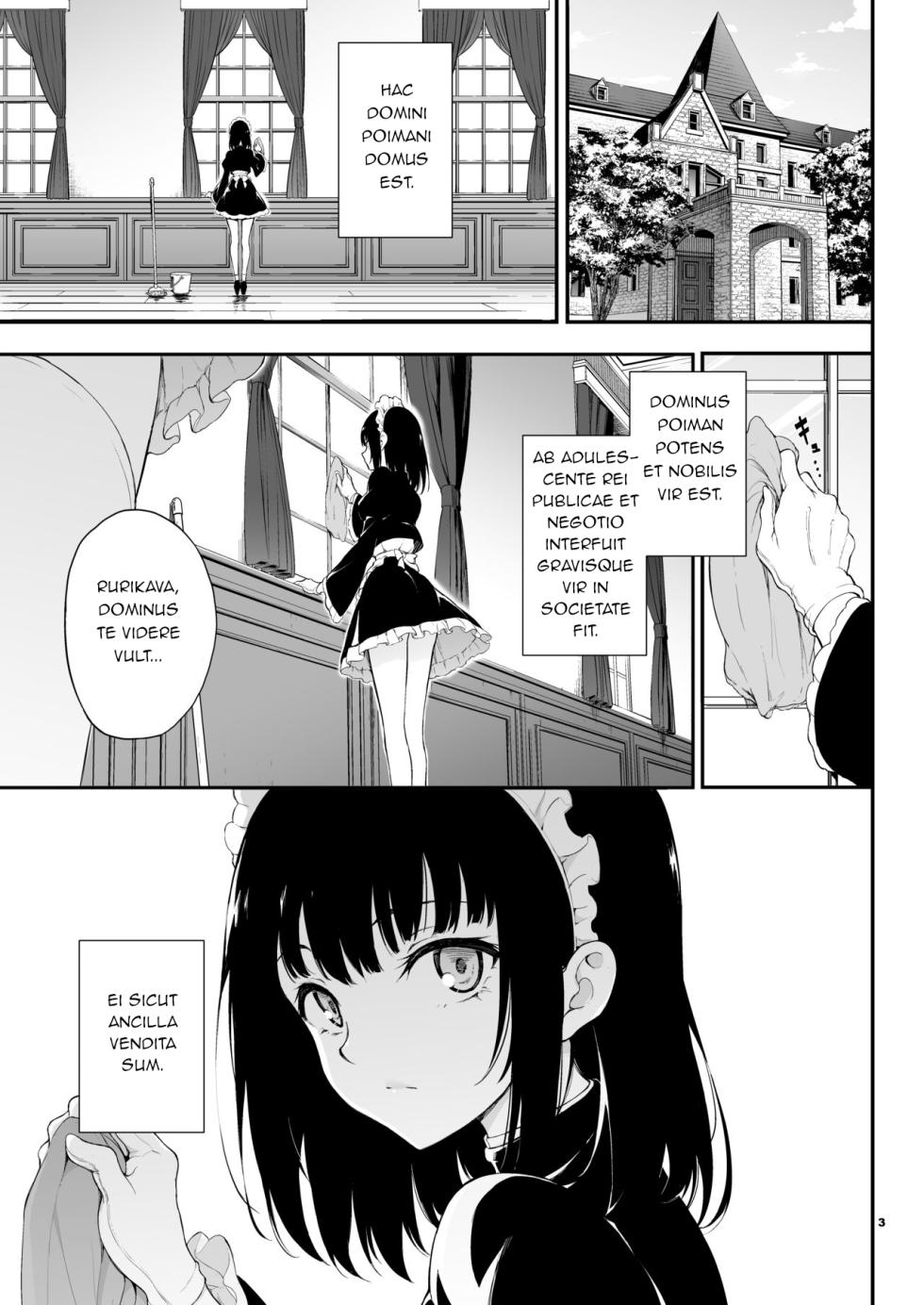 [Kyockchokyock (Kyockcho)] Maid Kyouiku. -Botsuraku Kizoku Rurikawa Tsubaki- [Latin] [Digital] - Page 2