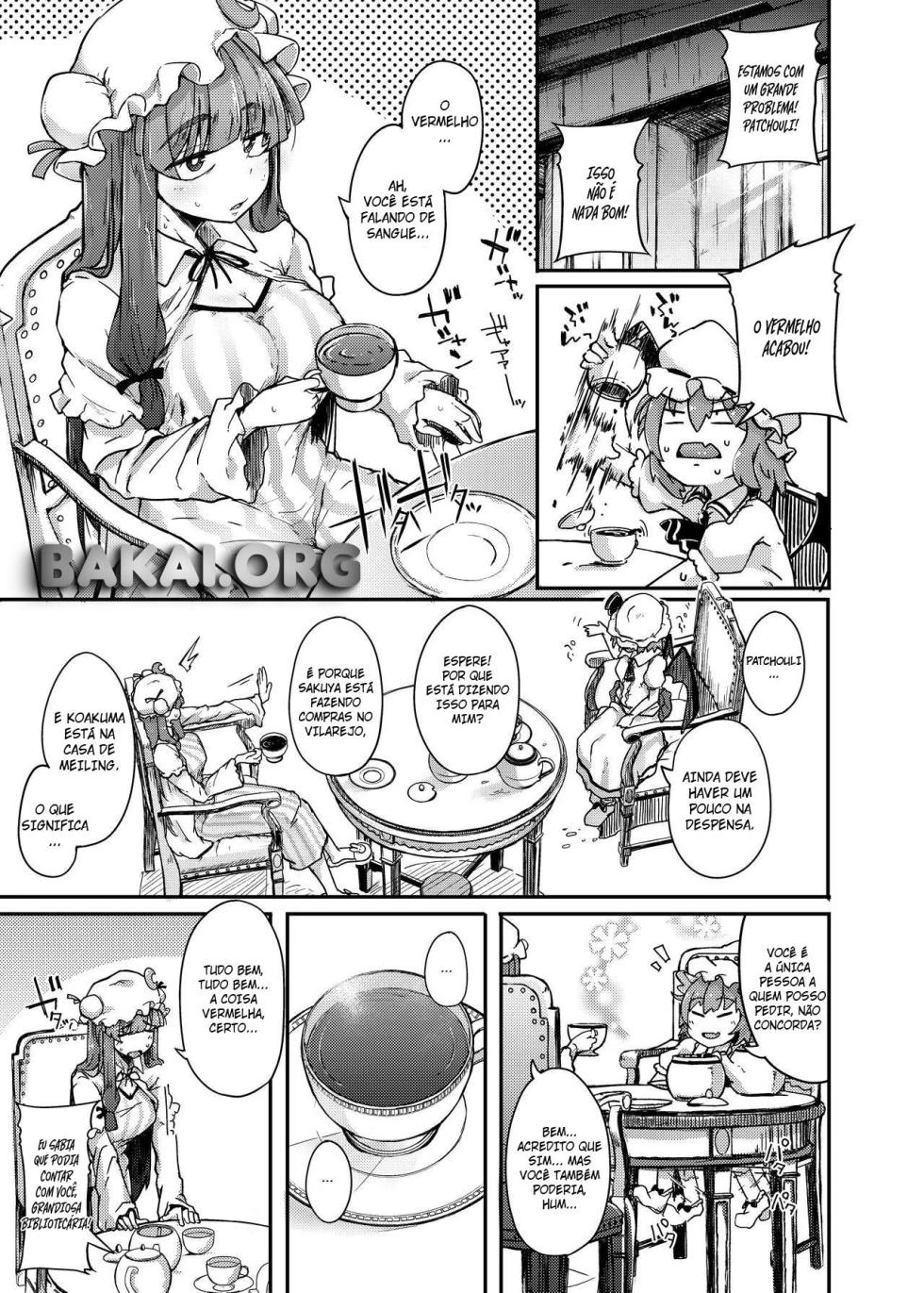 [Jikahatsudensho (flanvia)] Ana to Muttsuri Dosukebe Daitoshokan (Touhou Project) [Portuguese-BR] [Bakai.org] [Digital] - Page 3