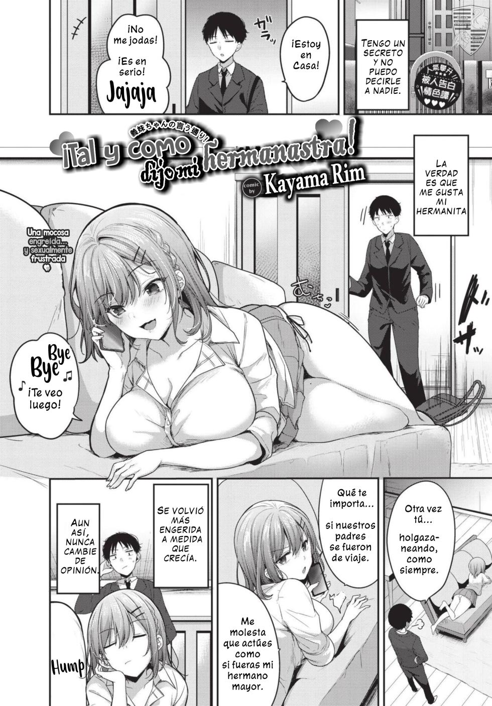 [Kayama Rim] Gimai-chan no Iutoori! (COMIC BAVEL 2024-04) [Spanish] [Decensored] [Digital] - Page 1