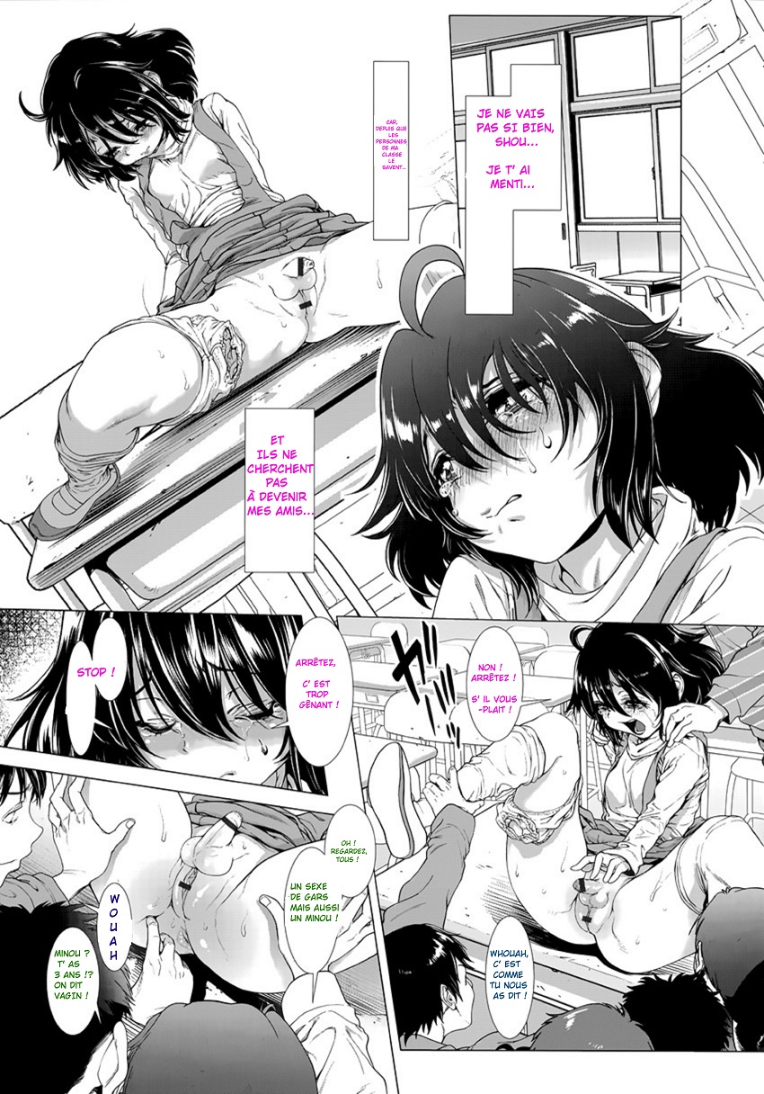 [Sannyuutei Shinta] Chinpotsuki Ijimerarekko | - Etre une Nana Intersexe : Le récit d'une Persécution - [French] - Page 20