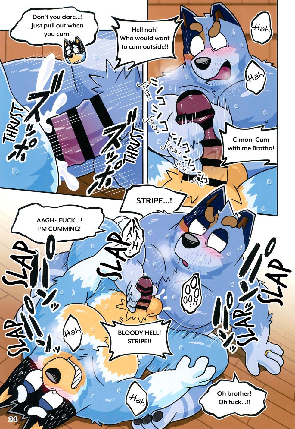 (Kansai Kemoket 9) [Untendou (Kajimaru)] When the lil' brother beats the big brother (Bluey) [English] - Page 23