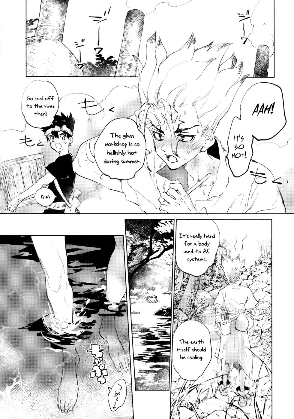 (The ROCK 2) [tcnc (Serizawa Nae)] Sekki Sekai de Mabushii Natsu (Dr. STONE) [English] [Uncle Bane] - Page 13
