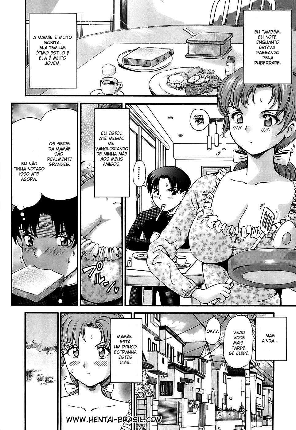 [Shishoku Gankou] Tsundere Mama (Shishunki no Himegoto) [Portuguese-BR] [Hentai Brasil] - Page 4