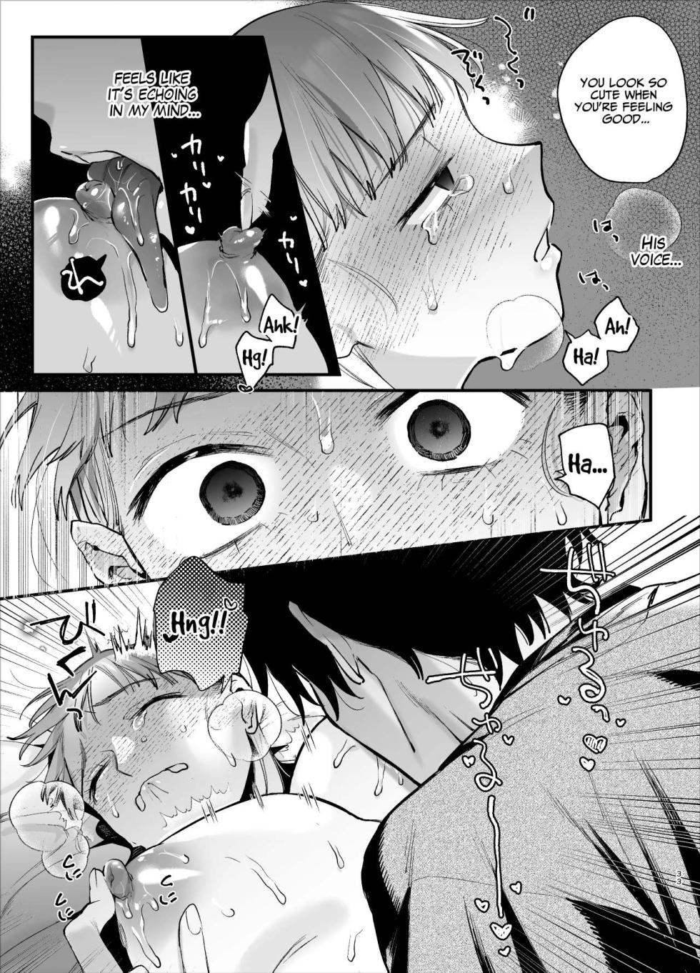 [Umenegi Daimyoujin (Umekoppe)] Kawaisona Kimigaichiban Kawai ~Inu-kei Shuchaku Danshi Harukun no Shitsuke kobi~ | You’re Cutest When You’re Pathetic ~Obsessed Golden Retriever Boy Haru’s Disciplinary Sex~ [English] - Page 33