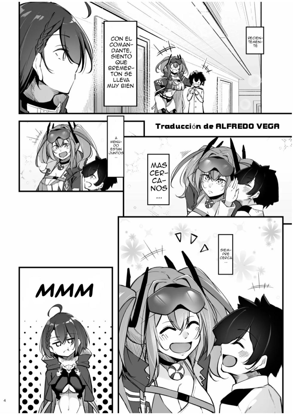 [Gakuen Ketsumeichou (Oriue Wato)] Atsuatsu Oyanami Soudanshitsu -Jissen Hen- (Azur Lane) | El Cuarto de Consiliacion Amorosa 2 ~El Arco de Baltimore~ [Spanish] [Alfredo Vega] [Digital] - Page 3