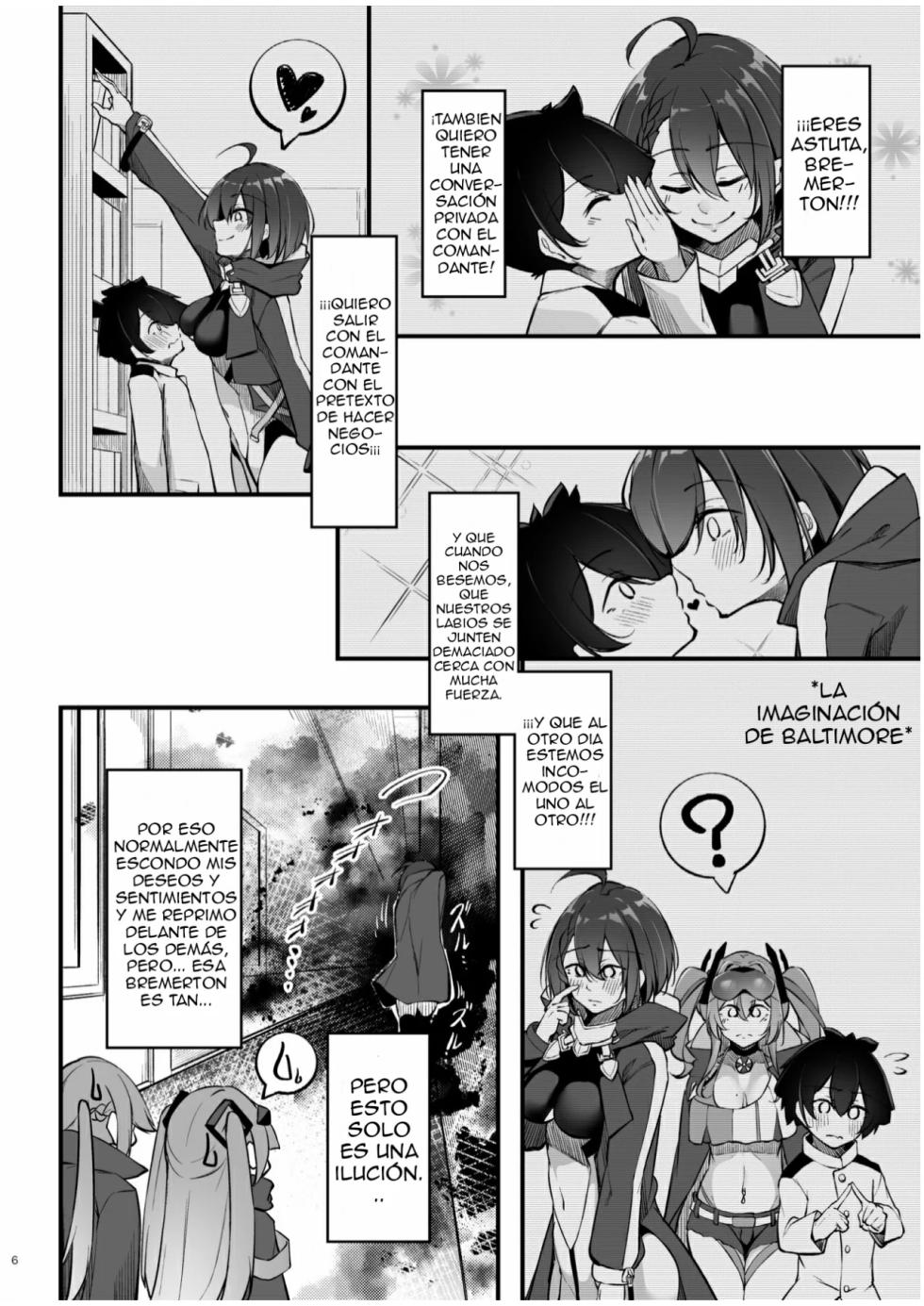 [Gakuen Ketsumeichou (Oriue Wato)] Atsuatsu Oyanami Soudanshitsu -Jissen Hen- (Azur Lane) | El Cuarto de Consiliacion Amorosa 2 ~El Arco de Baltimore~ [Spanish] [Alfredo Vega] [Digital] - Page 5