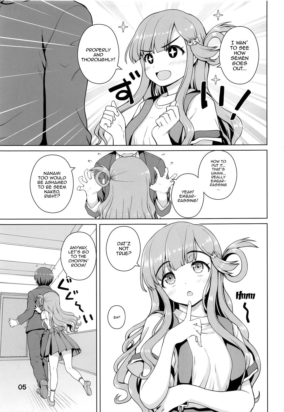 (Utahime Teien 33) [Kaitoushinshidan (Kaishinshi)] Nanamichan no Osakanadou! | Nanami-chan's Way Of The Fish (THE IDOLM@STER CINDERELLA GIRLS) [English] {Doujins.com} - Page 4