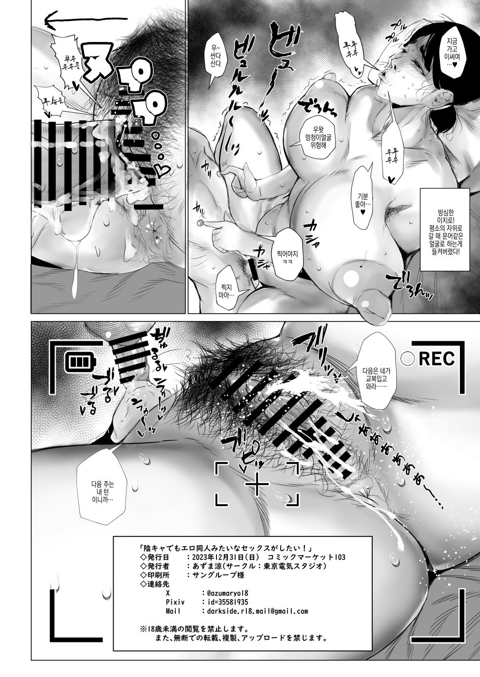 [Tokyo Denki Studio (Ryo Azuma)] InCha demo Ero Doujin Mitai na Sex ga Shitai! | 아싸라도 야망가처럼 섹스하고싶어! [Korean] [Digital] - Page 31