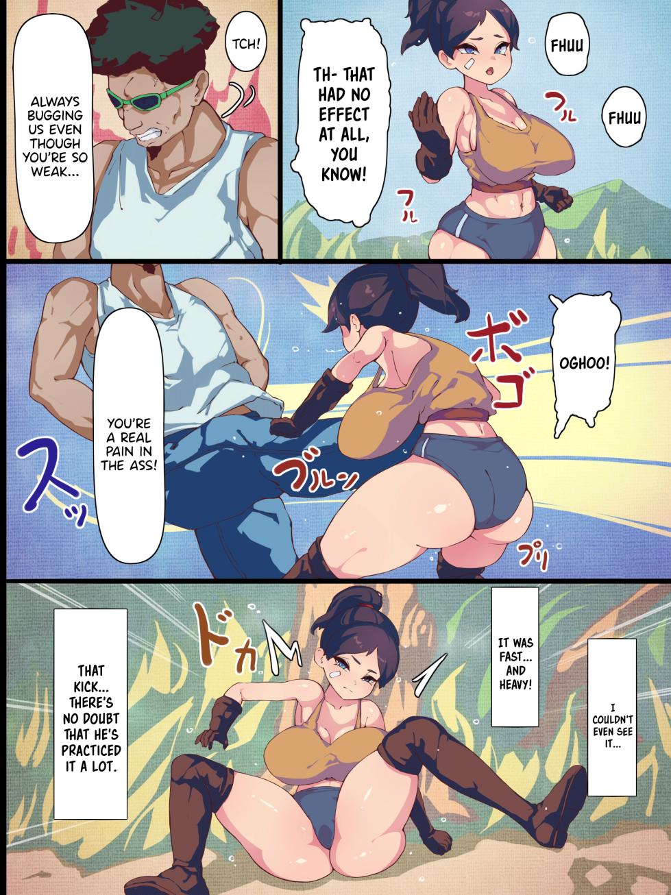 [Jingai Lab] Genki na Karada no Kakutou Musume ga Murabito ni Uragirarete Haramu made | The Strong-Bodied Female Martial Artist Is Betrayed and Impregnated By The Villagers [English] {Doujins.com} - Page 4