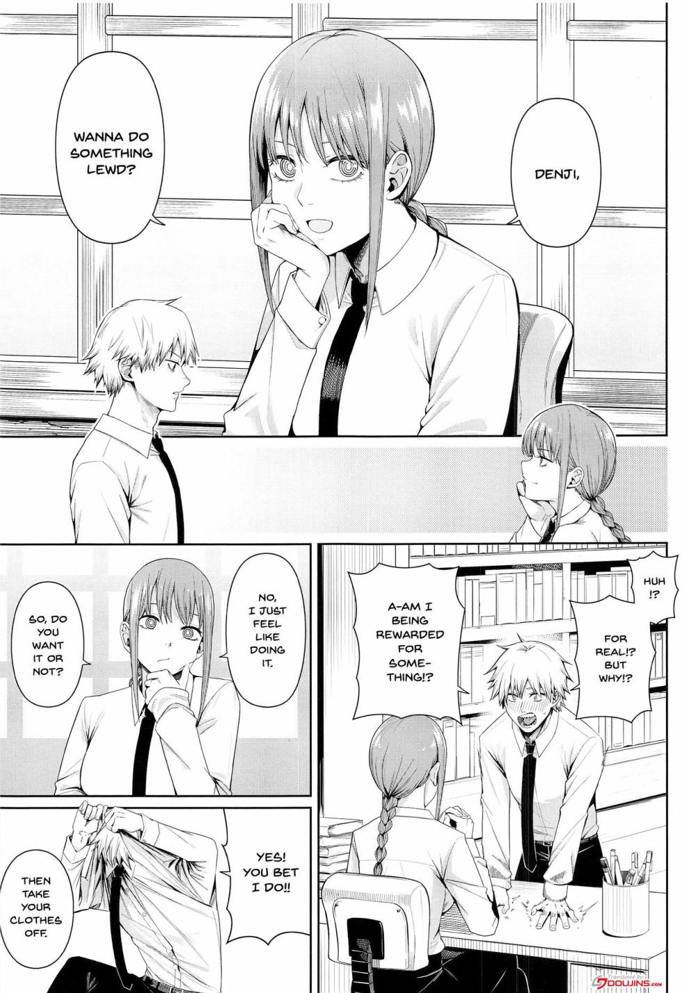 [Bad Mushrooms (Chicke III, 4why)] Kusarinoko Katsurei | Chainsaw Circumcision (Chainsaw Man) [English] - Page 2
