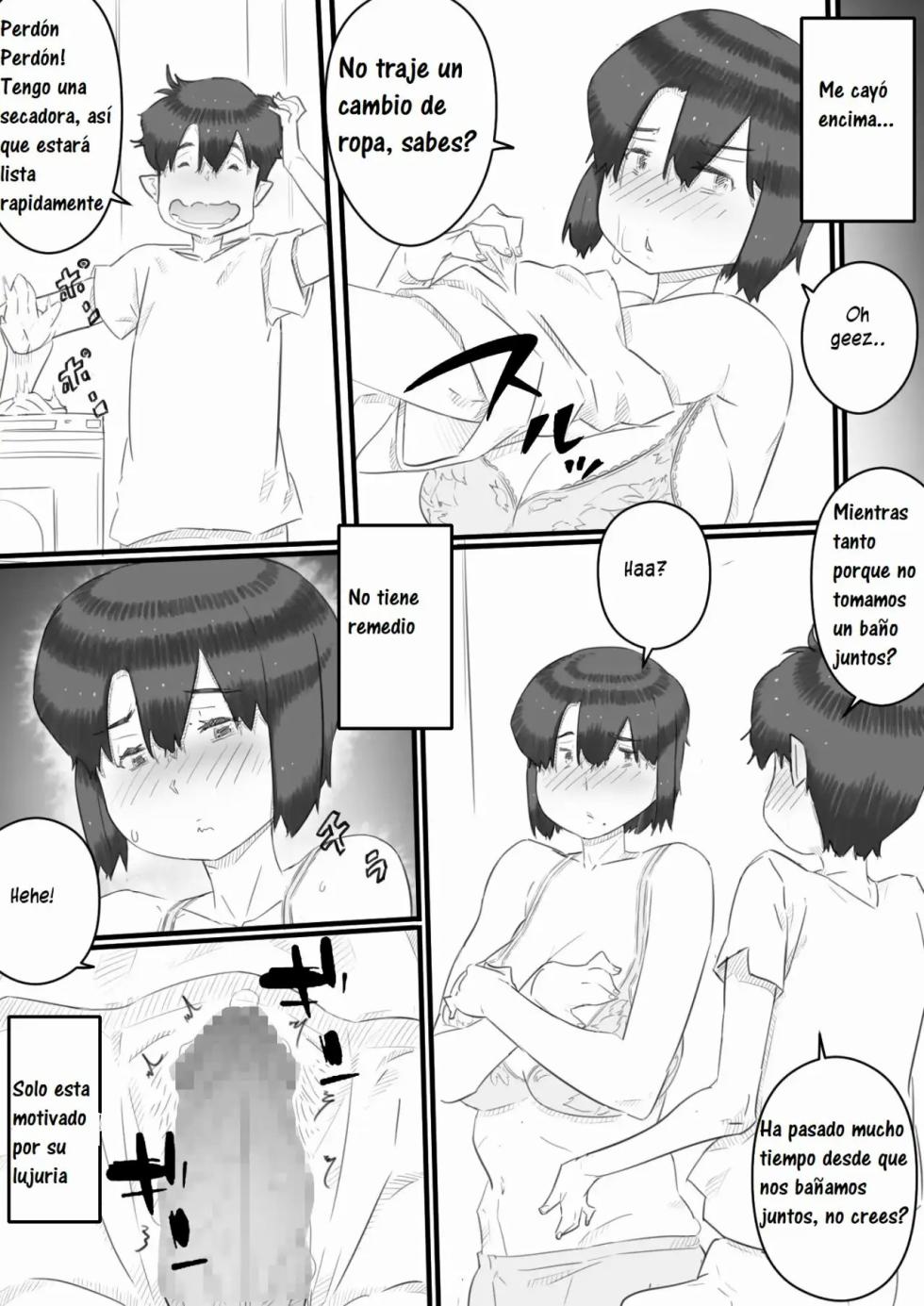 [Hirekatsu] Hitorigurashi no Musuko no Heya de | Staying over at my son's apartment  [Spanish] - Page 12
