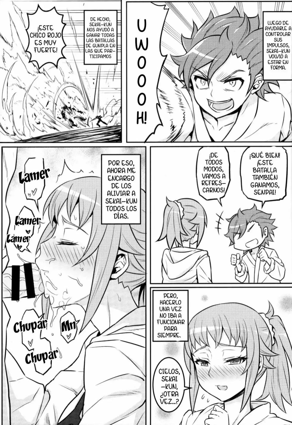 (C87) [Green Ketchup (Zhen Lu)] Nayamashii Fighters (Gundam Build Fighters Try) [Spanish] [Zero Files] - Page 10
