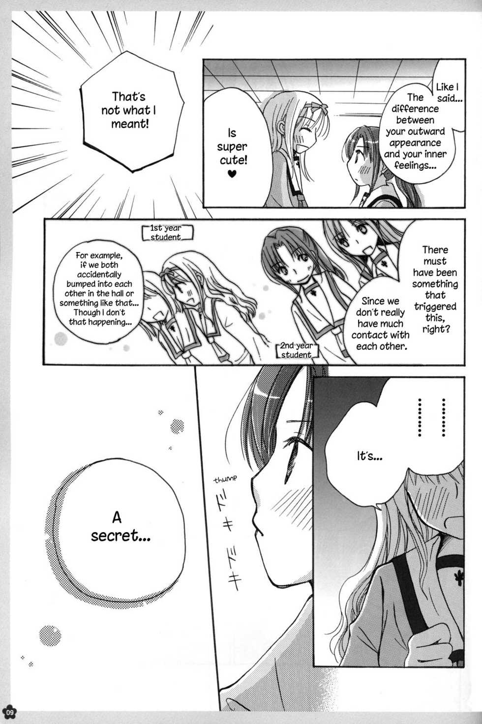 (COMITIA88) [Yuririn no Moto (Yuririn)] Amai Himitsu [English] [Wings of Yuri] - Page 9
