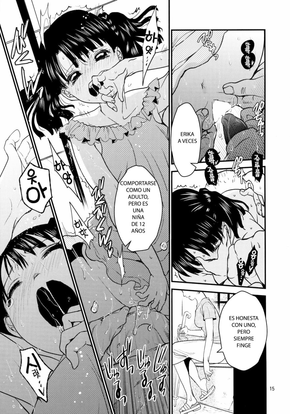 (C88) [Toko-ya (HEIZO, Kitoen)] Erika no Natsuyasumi [Spanish] [Novato Scan] - Page 14