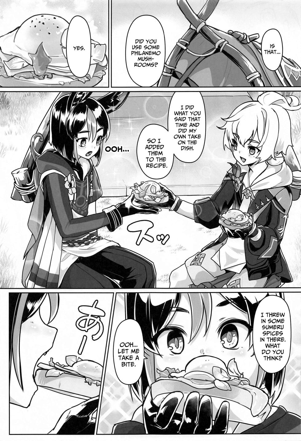 (C102) [face to face (ryoattoryo)] Sore wa Bofuu no Mushroom｜That's (Not) a Philanemo Mushroom (Genshin Impact) [English] [Nishimaru] - Page 4