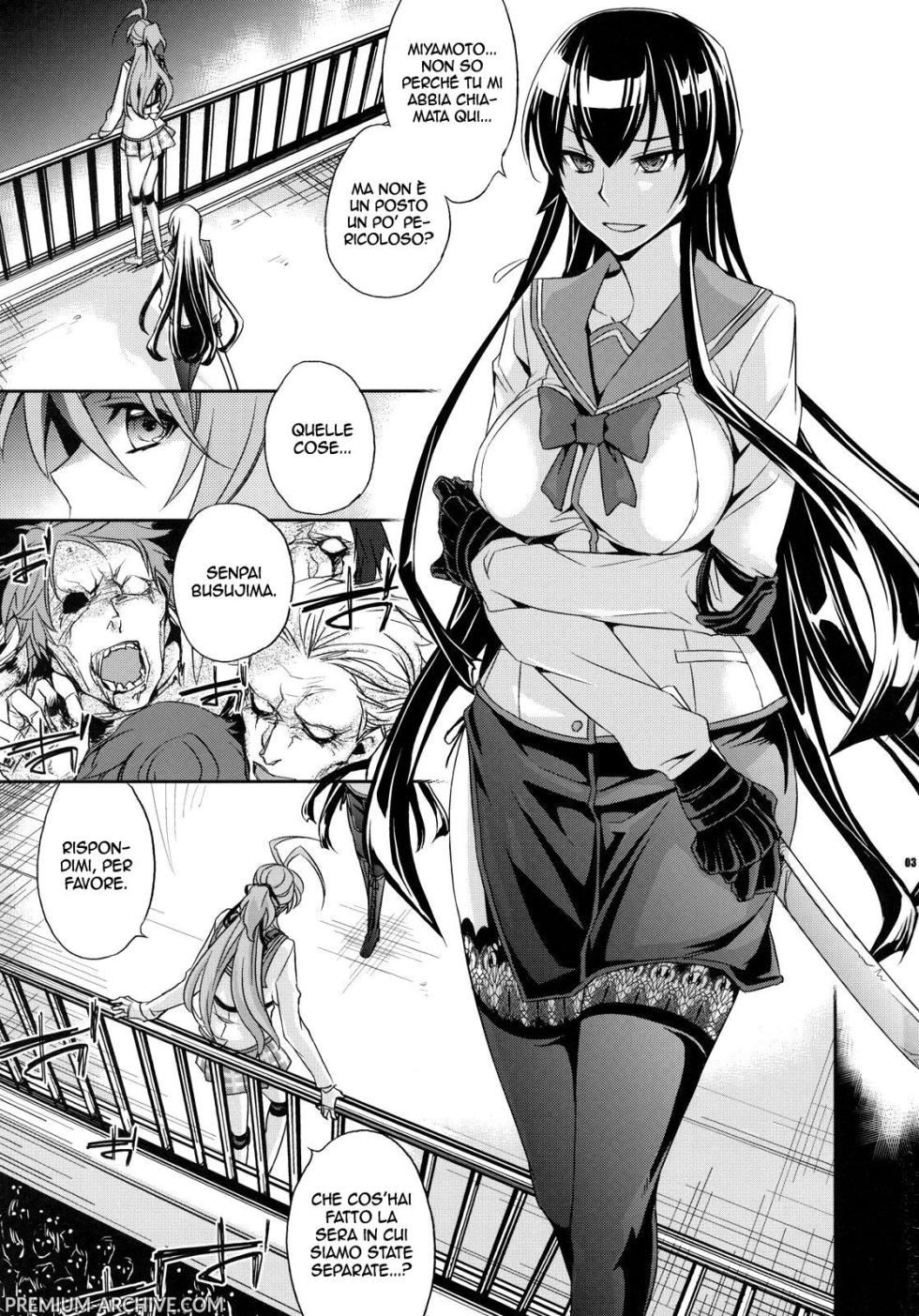 (C79) [Crazy9 (Ichitaka)] RAPE OF THE DEAD | Chi la Fa L' Aspetti (HIGHSCHOOL OF THE DEAD) [Italian] [Decensored] - Page 2