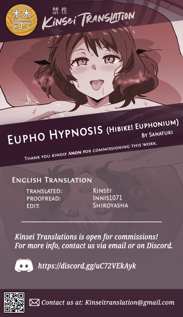 [Sanatuki] Eupho Saimin | Eupho Hypnosis (Hibike! Euphonium) [English] [Kinsei Translations] - Page 9