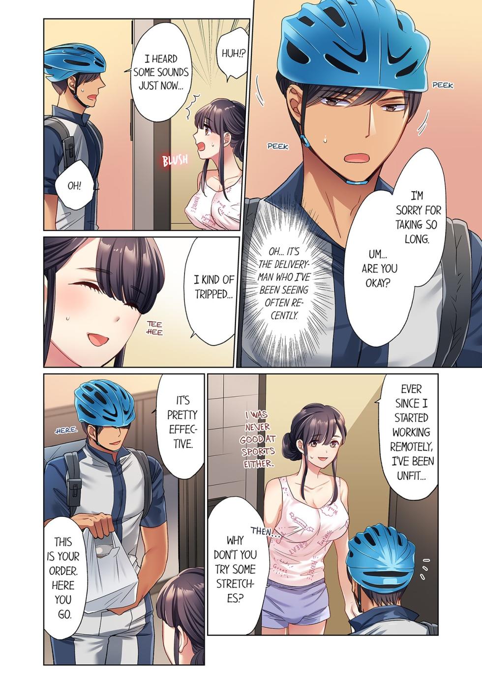 [Uehara Yoyogi] Zaitaku OL, Yotsunbai Iki! Heya Made Gamandekinai Deribarii SEX 1 | Work-at-Home Clerk, Cums on All Fours! Impatient Delivery Sex 1 [English] - Page 3
