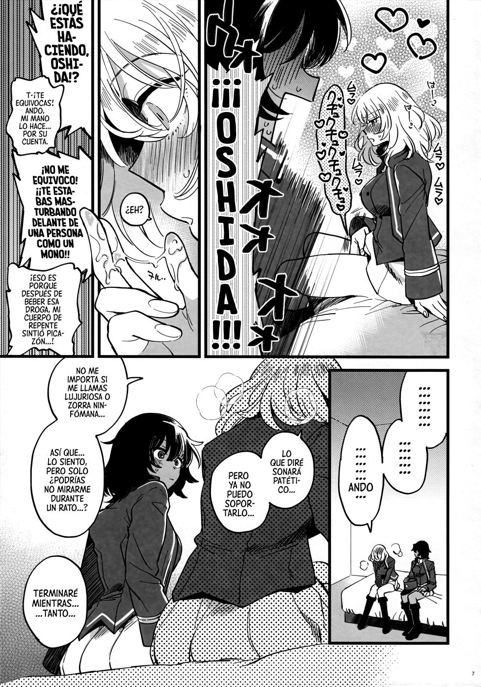 [Sonotaozey (Yukataro)] Tojikomerarete Kusuri Nonde Sorekara no Aida (Girls und Panzer) [Spanish] [Mister Nugget] - Page 6