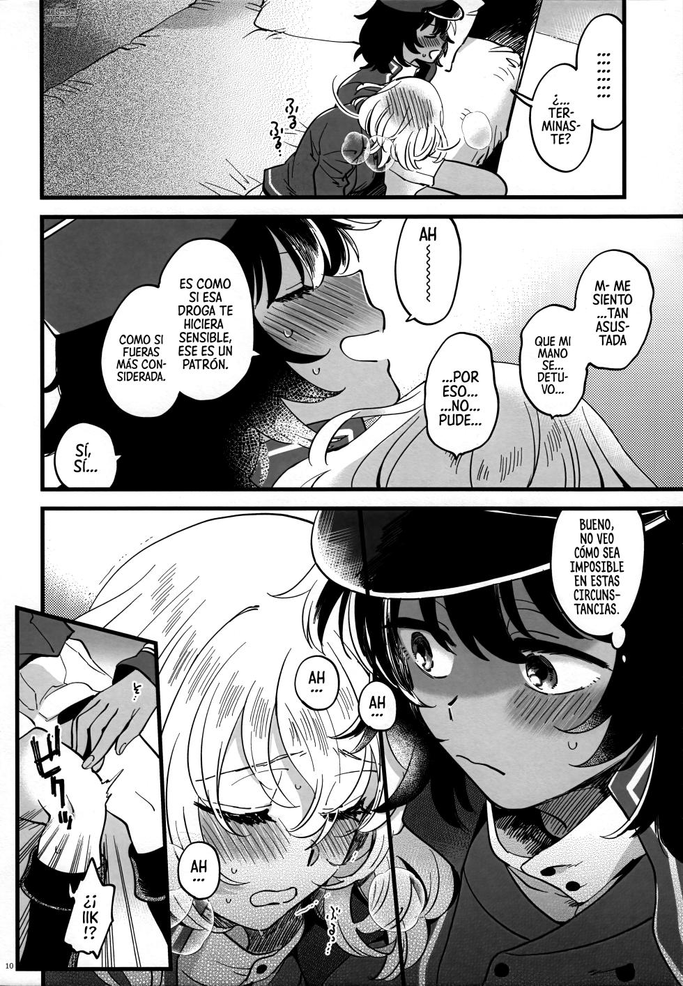 [Sonotaozey (Yukataro)] Tojikomerarete Kusuri Nonde Sorekara no Aida (Girls und Panzer) [Spanish] [Mister Nugget] - Page 9