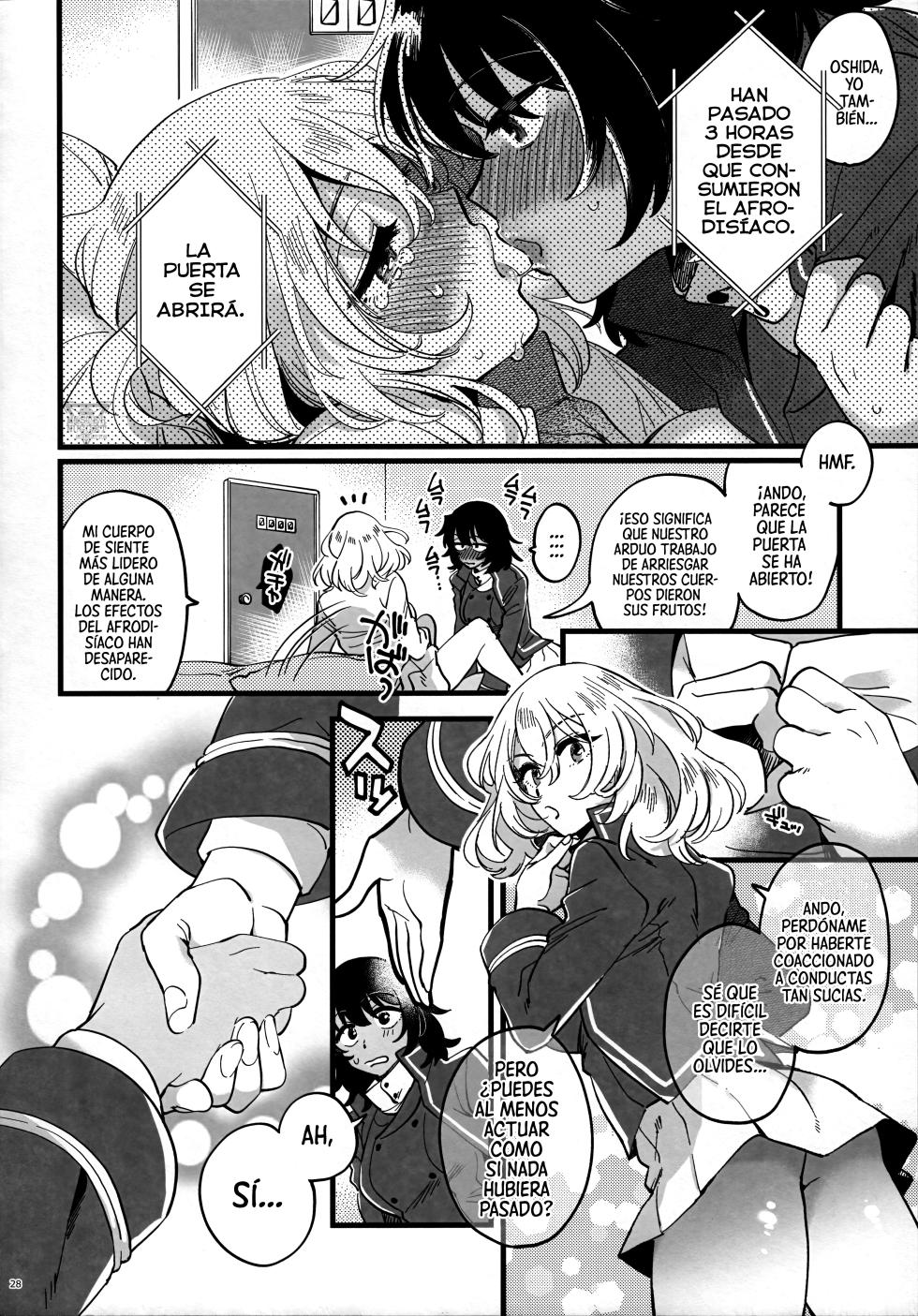 [Sonotaozey (Yukataro)] Tojikomerarete Kusuri Nonde Sorekara no Aida (Girls und Panzer) [Spanish] [Mister Nugget] - Page 27