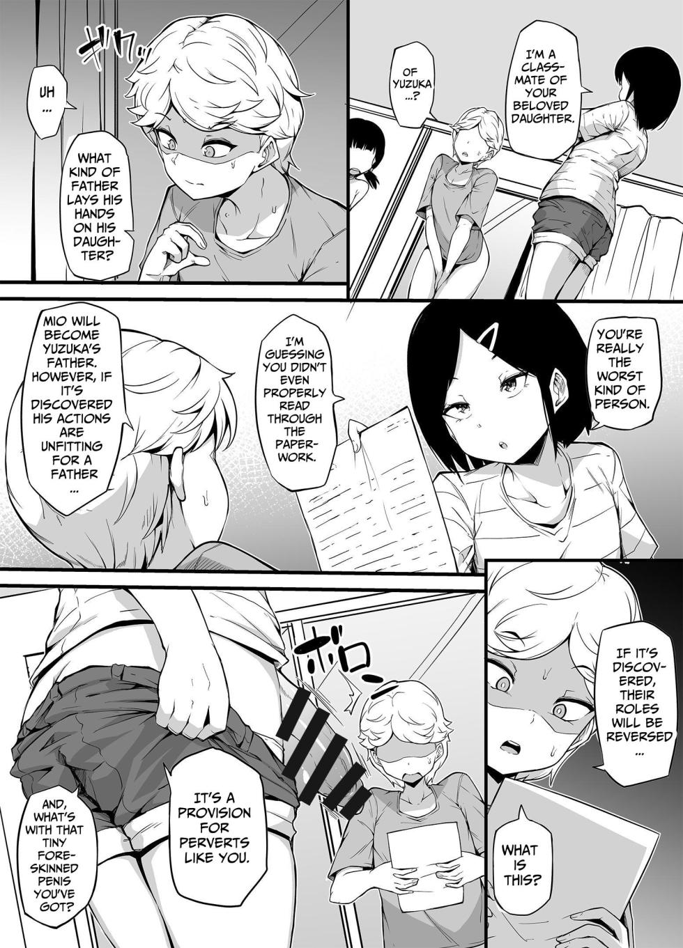 [Chijoku An (Makin)] Shin Kazokuhou de Musume ni Sareta Dokushin Otoko no Ohanashi | The story of a Male Bachelor who became a "Daughter" due to the New Family Law [English] [TsukiNet] - Page 9