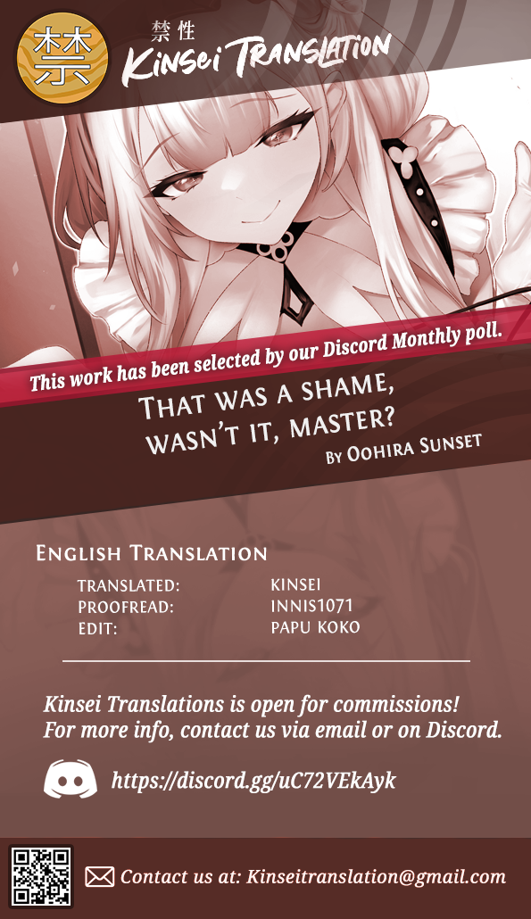 [Mata Ashita. (Oohira Sunset)] Zannen deshita ne Goshujin-sama | That Was a Shame, Wasn’t It, Master? (Azur Lane) [English] [Kinsei Translations] [Digital] - Page 27
