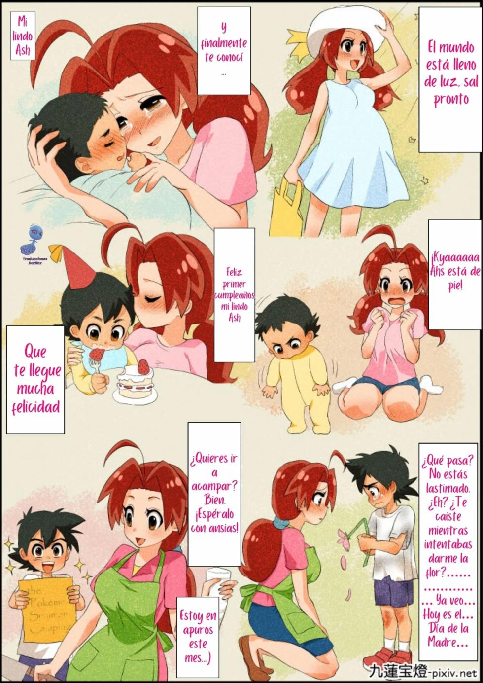 [Chuurenpoutou] SatoHana R18 | Ash x Hanako ~REPARANDO el Corazón de Mamá~ (Pokémon Journeys) [Spanish] [Darfinxadan14] - Page 5
