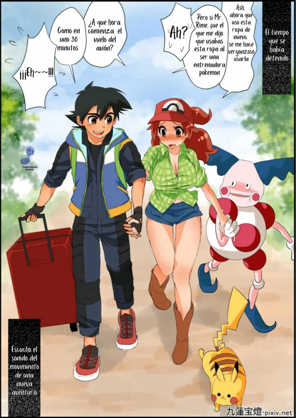 [Chuurenpoutou] SatoHana R18 | Ash x Hanako ~REPARANDO el Corazón de Mamá~ (Pokémon Journeys) [Spanish] [Darfinxadan14] - Page 10