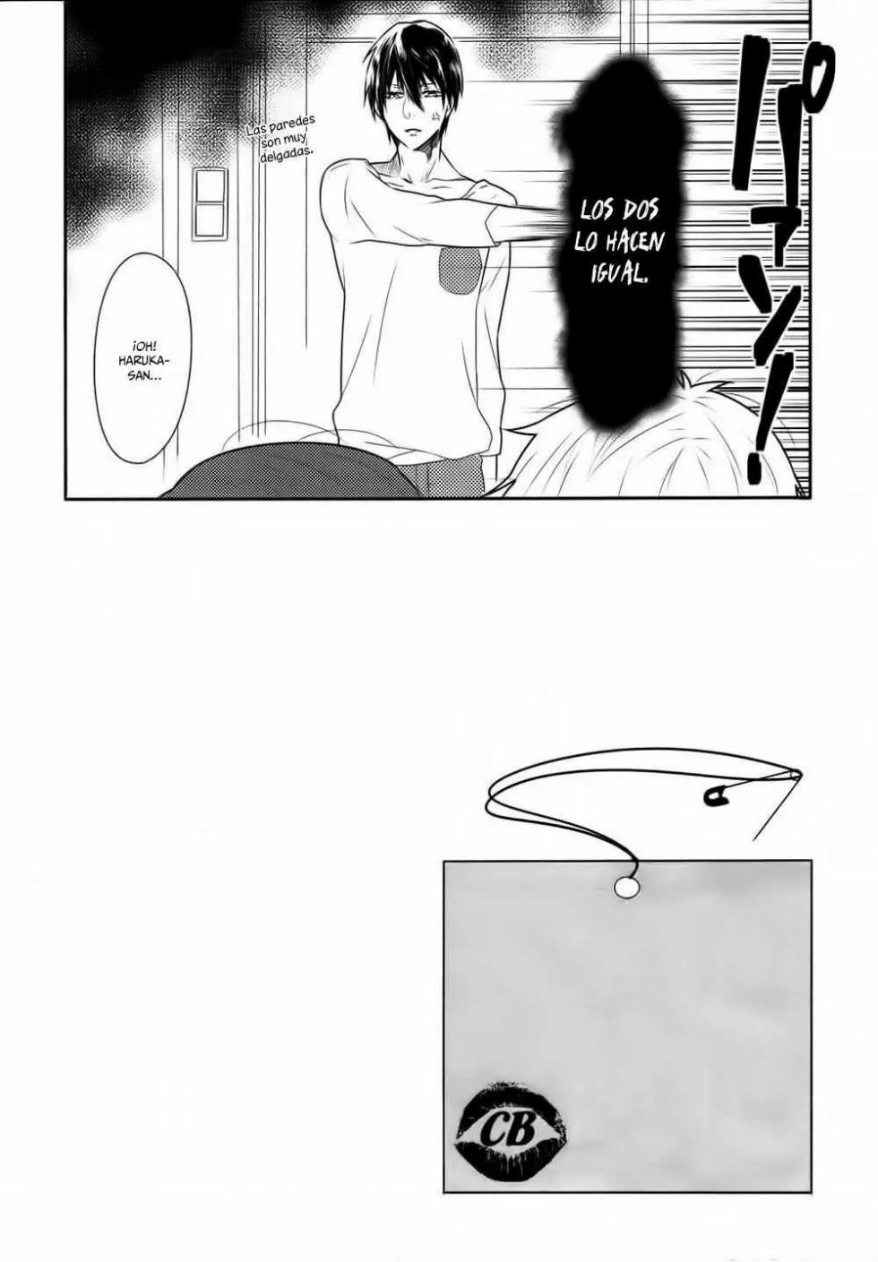 (Renai Jaws) [Cordless Bungee (Cajilo)] Akarui Kazoku Mukeikaku (Free!) [Spanish] [Whitelies Fansub] - Page 17