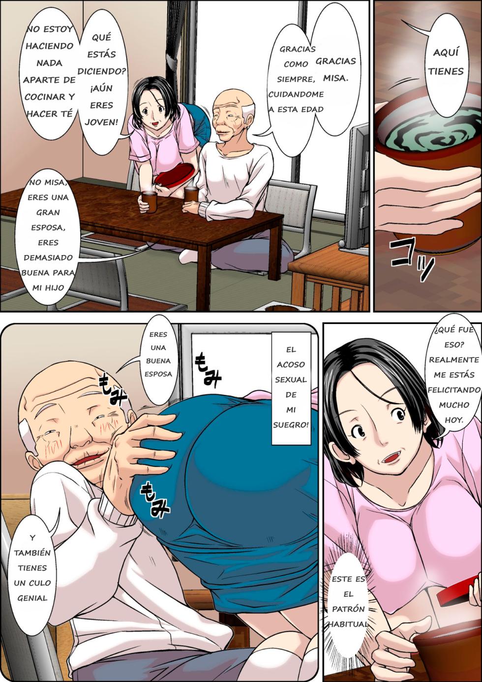 [Hoyoyodou] Otou-san! Musuko no Yome (45-sai) ni Hatsujou Shicha Damedesu yo! |  No Puedes Excitarte con la Esposa de tu Hijo (45 años) [Spanish] [Pajerosxnx] - Page 3
