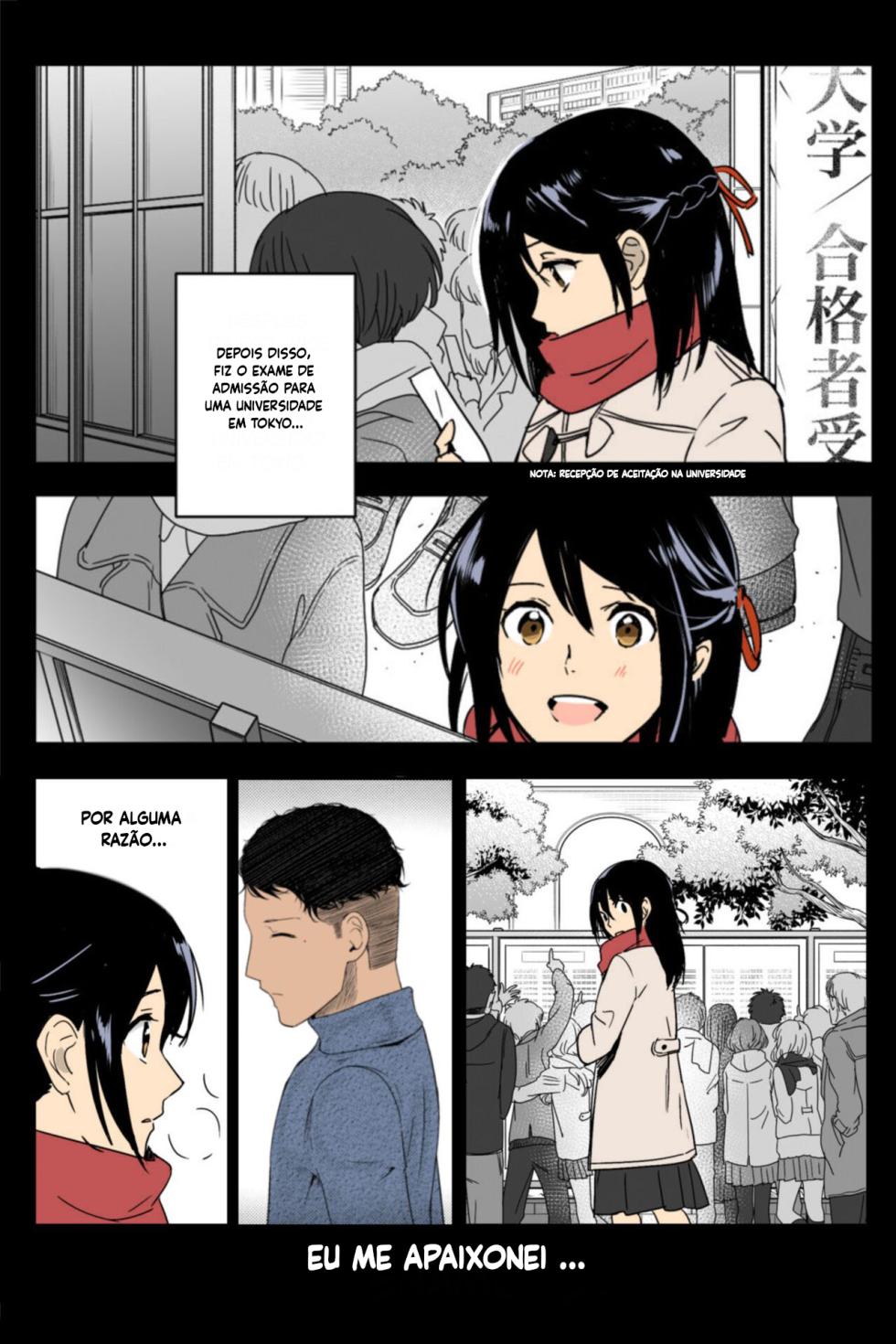 (SC2017 Winter) [Syukurin] Mitsuha ~Netorare~ (Kimi no Na wa.) [Portuguese-BR] [Luca-San] [Partial Colorized] - Page 15