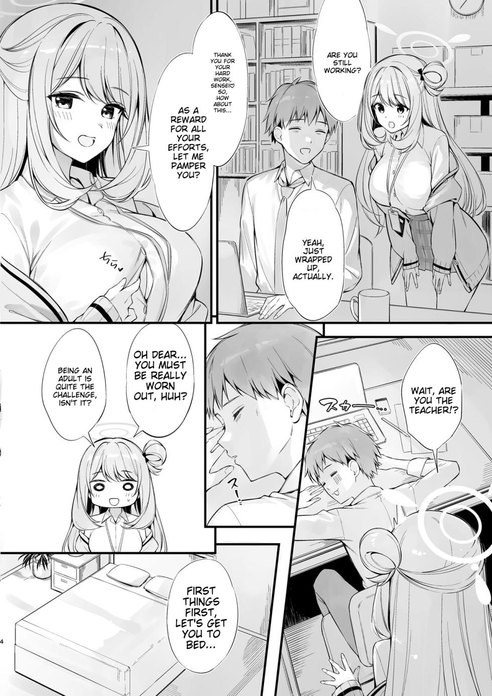 [P:P (Oryou)] Sensei, Nechattan desu ka? Osocchattemo Ii desu ka? (Blue Archive) [English] [Digital] - Page 3
