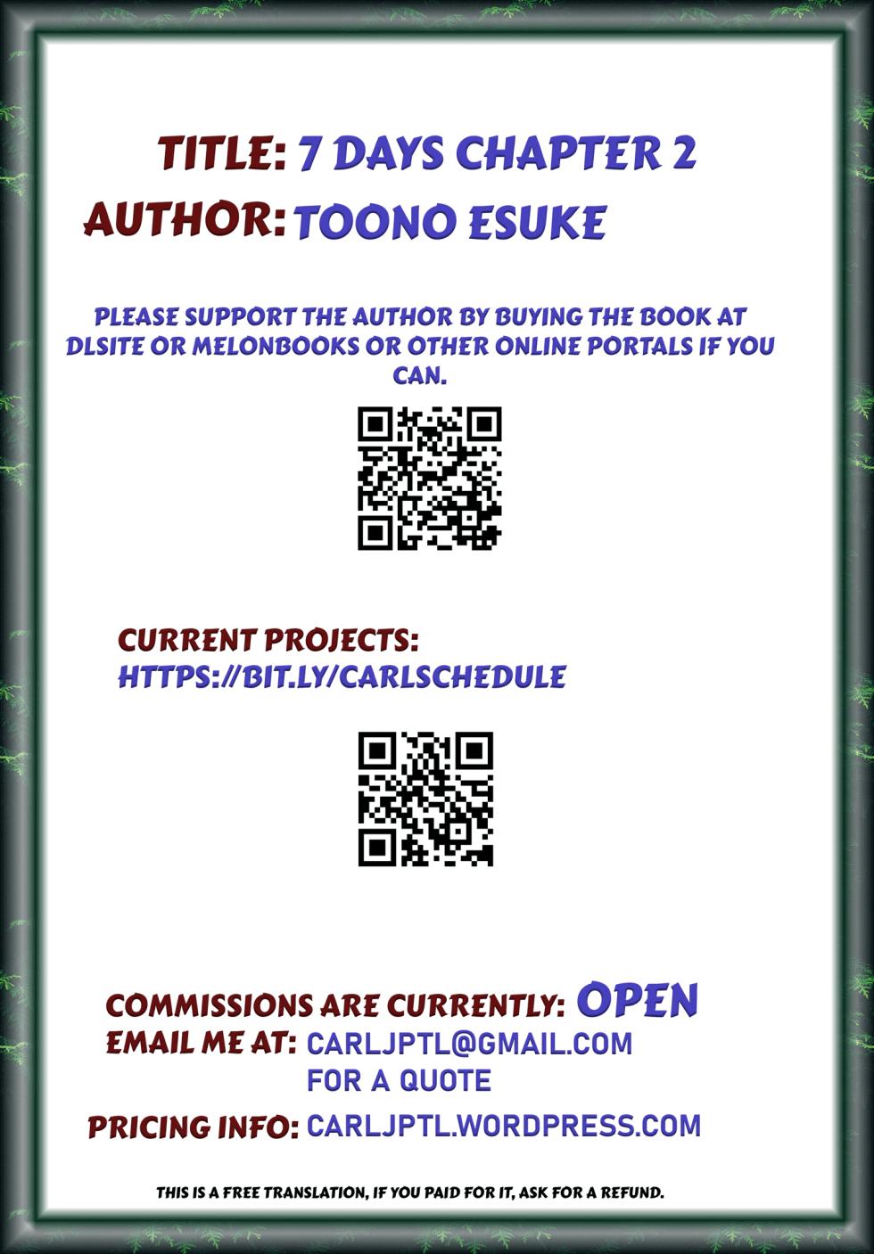 [Toono Esuke] 7days 2 (COMIC BAVEL 2024-07) [English] [CarlJPTL] [Decensored] [Digital] - Page 23