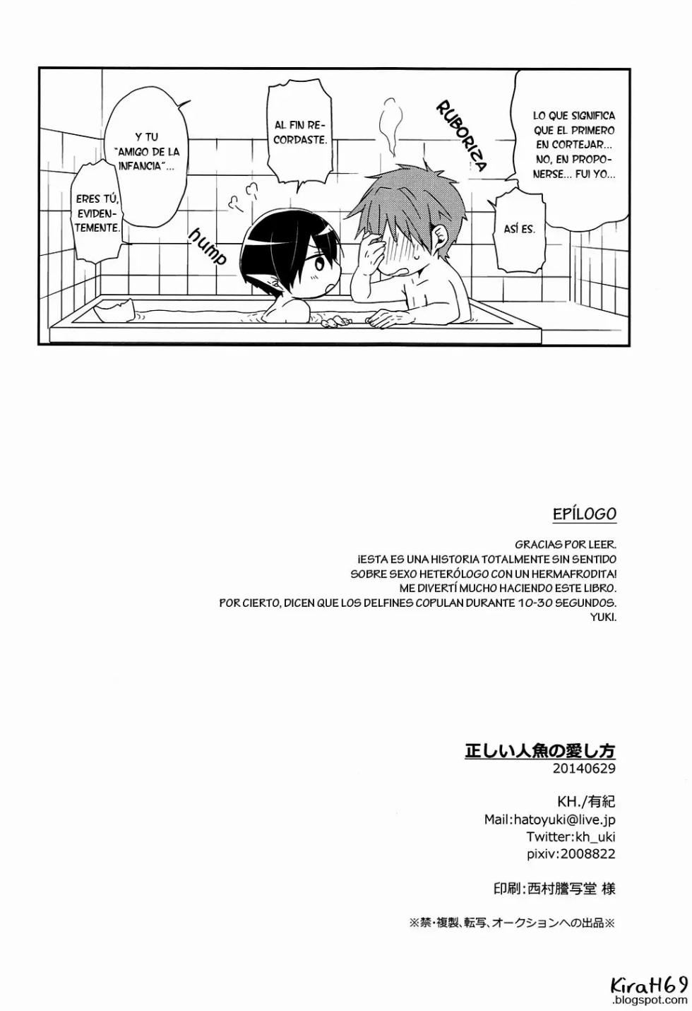 (Renai Endorphin) [KH. (Yuki)] Tadashii Ningyo no Aishikata (Free!)  [Spanish] [ Elcomerciante] - Page 33