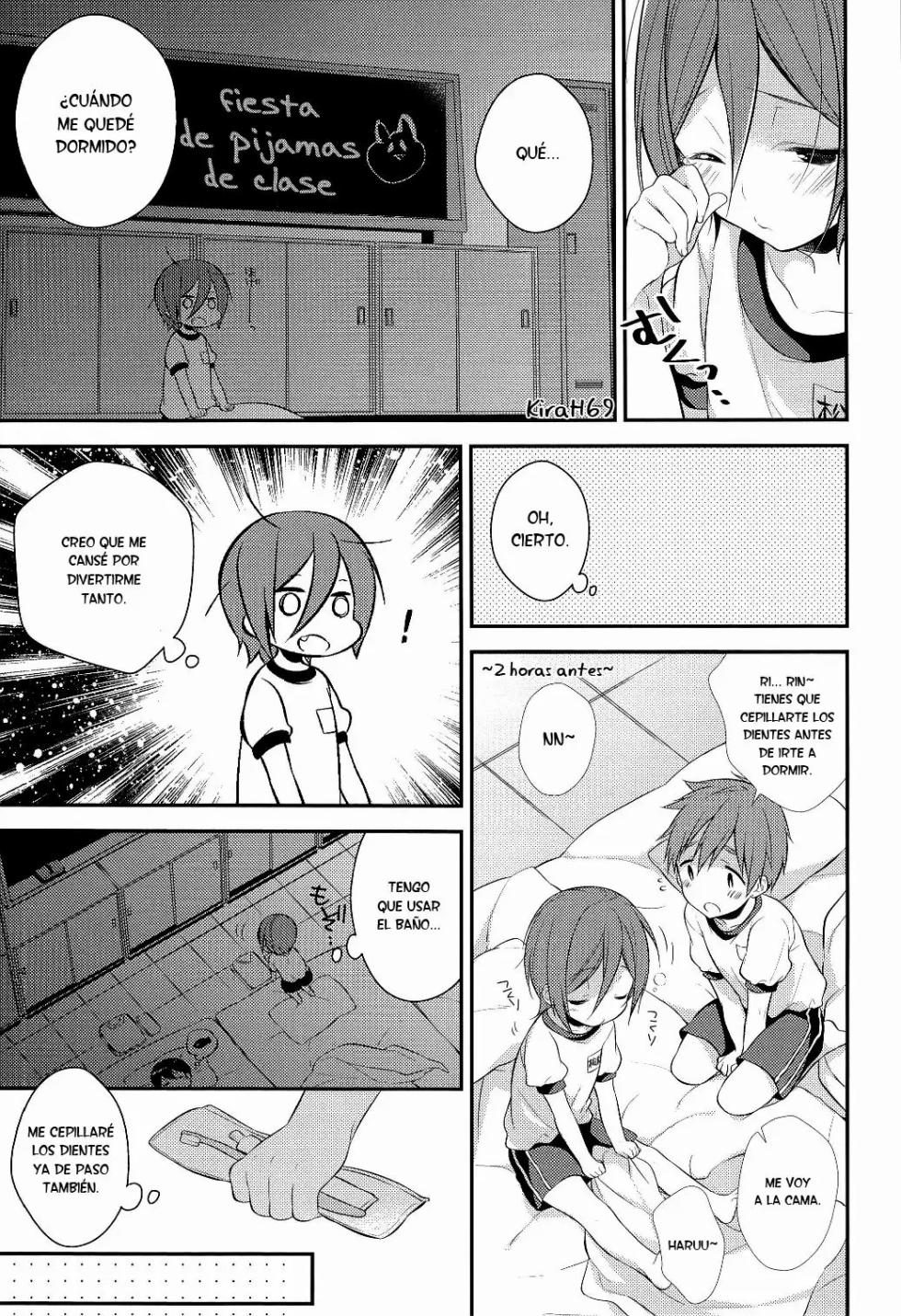 (Yarou Fes 2013 petit) [Samgyetang (Seseri)] Rin-chan o Goshigoshi Suru Hon | Brushing little Rin (Free!)  [Spanish] [ Elcomerciante] - Page 4