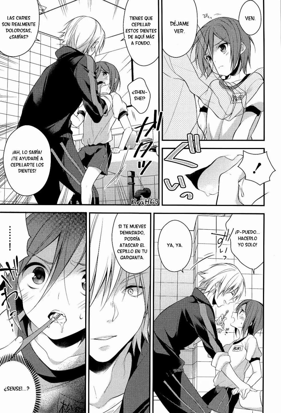 (Yarou Fes 2013 petit) [Samgyetang (Seseri)] Rin-chan o Goshigoshi Suru Hon | Brushing little Rin (Free!)  [Spanish] [ Elcomerciante] - Page 6