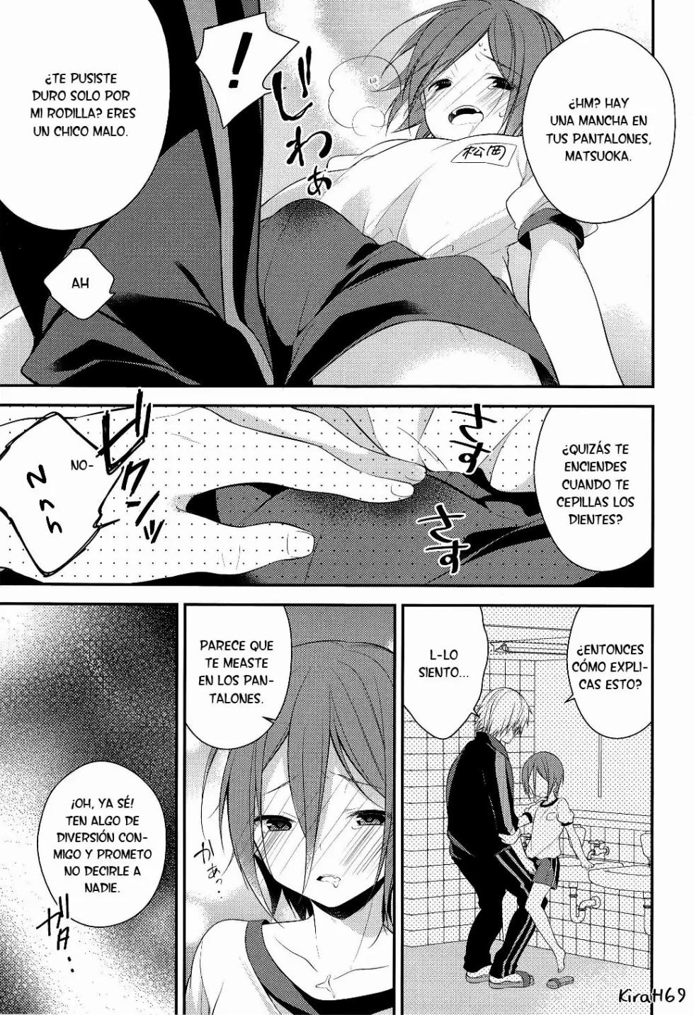 (Yarou Fes 2013 petit) [Samgyetang (Seseri)] Rin-chan o Goshigoshi Suru Hon | Brushing little Rin (Free!)  [Spanish] [ Elcomerciante] - Page 8