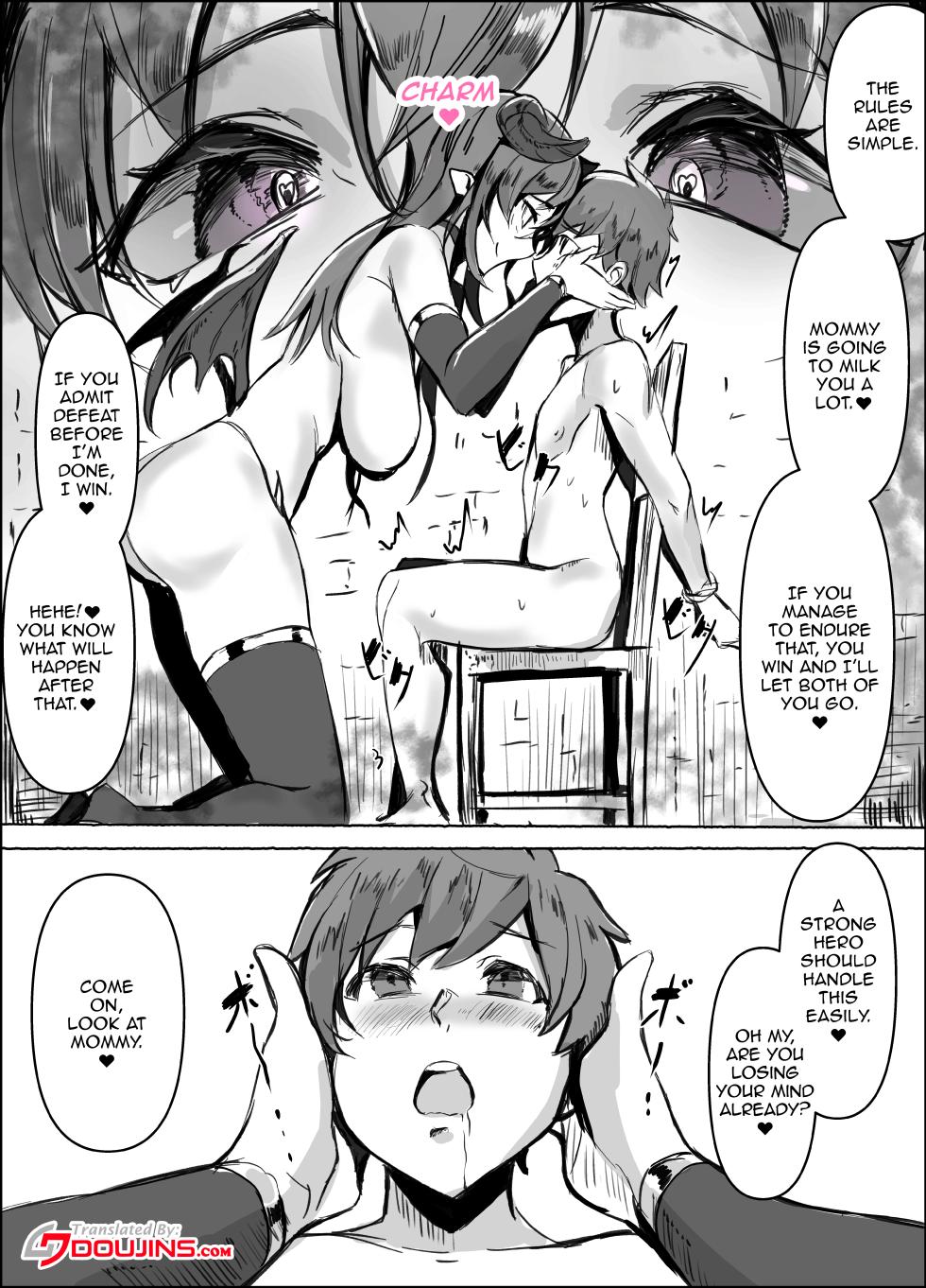 [Honyuubin (Tikubin)] Succubus Mama no Sakusei Gaman Game de Uragiri Maso Ochi Shasei Shichau Ohanashi [English] [Doujins.com] - Page 4