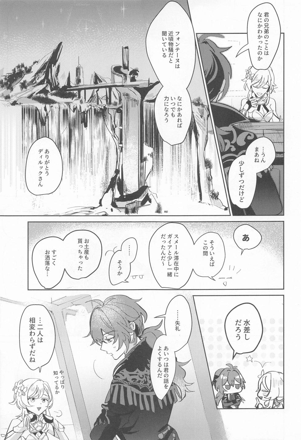(Akatuki no Bishu o Kimi ni DR2023) [aiue (ui)] Dakara Bokura wa Nani mo Ienai - So we have nothing to say. (Genshin Impact) - Page 19