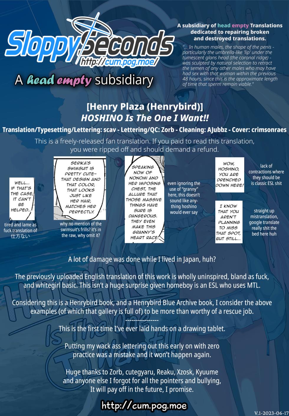 [Henry Plaza (Henrybird)] Hoshino ga (Watashi wa) Iin da yo!! | HOSHINO Is The One I Want!! (Blue Archive) [English] [Sloppy Seconds] [Decensored] [Digital] - Page 22