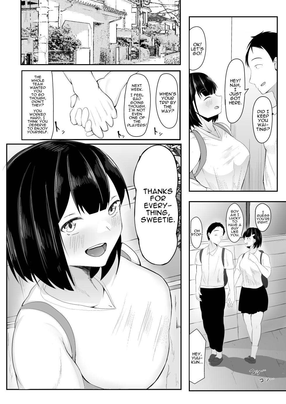 [Ikki Ichiyuu] My Prim & Proper Girlfriend Gets Corrupted By A Massive Dick At Training Camp [English] [Darg777 Translations] - Page 6