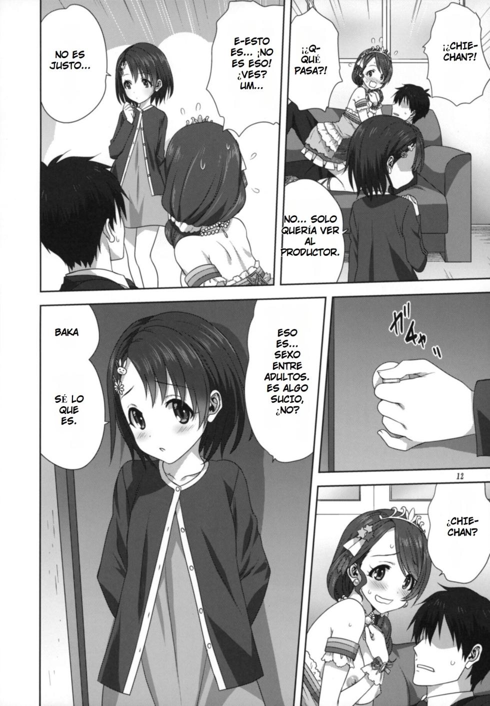 (C97) [Mitarashi Club (Mitarashi Kousei)] Arisa to Chie to P no Oshigoto | Arisa y Chie Hacen Travesuras con el Productor (THE IDOLM@STER CINDERELLA GIRLS) [Spanish] [Earl Hickey0] - Page 12