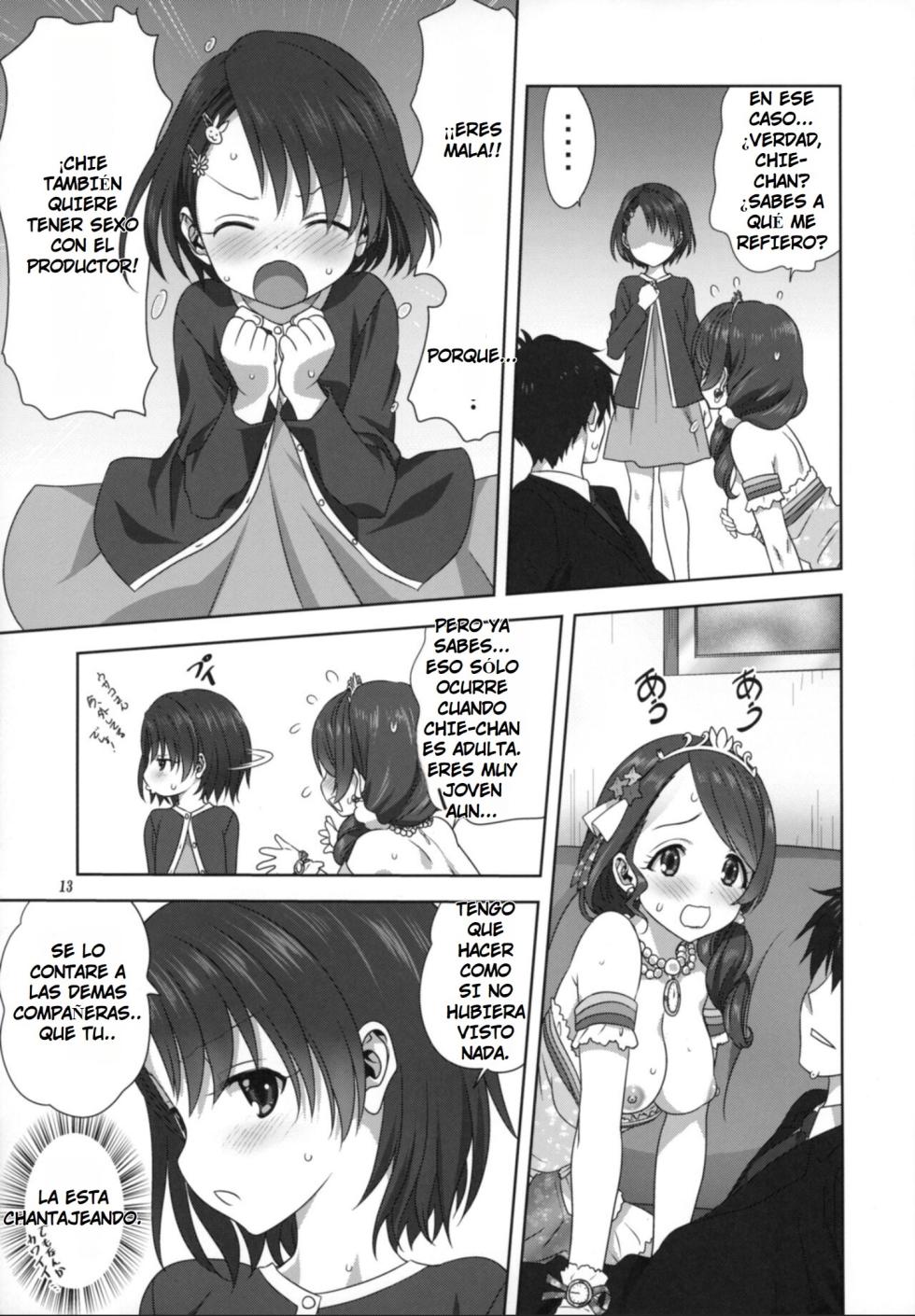 (C97) [Mitarashi Club (Mitarashi Kousei)] Arisa to Chie to P no Oshigoto | Arisa y Chie Hacen Travesuras con el Productor (THE IDOLM@STER CINDERELLA GIRLS) [Spanish] [Earl Hickey0] - Page 13