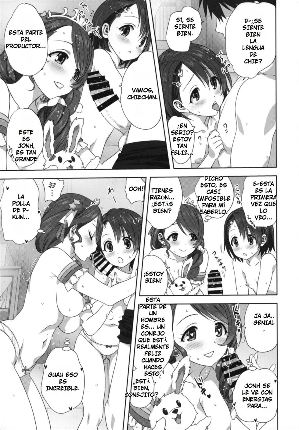 (C97) [Mitarashi Club (Mitarashi Kousei)] Arisa to Chie to P no Oshigoto | Arisa y Chie Hacen Travesuras con el Productor (THE IDOLM@STER CINDERELLA GIRLS) [Spanish] [Earl Hickey0] - Page 19