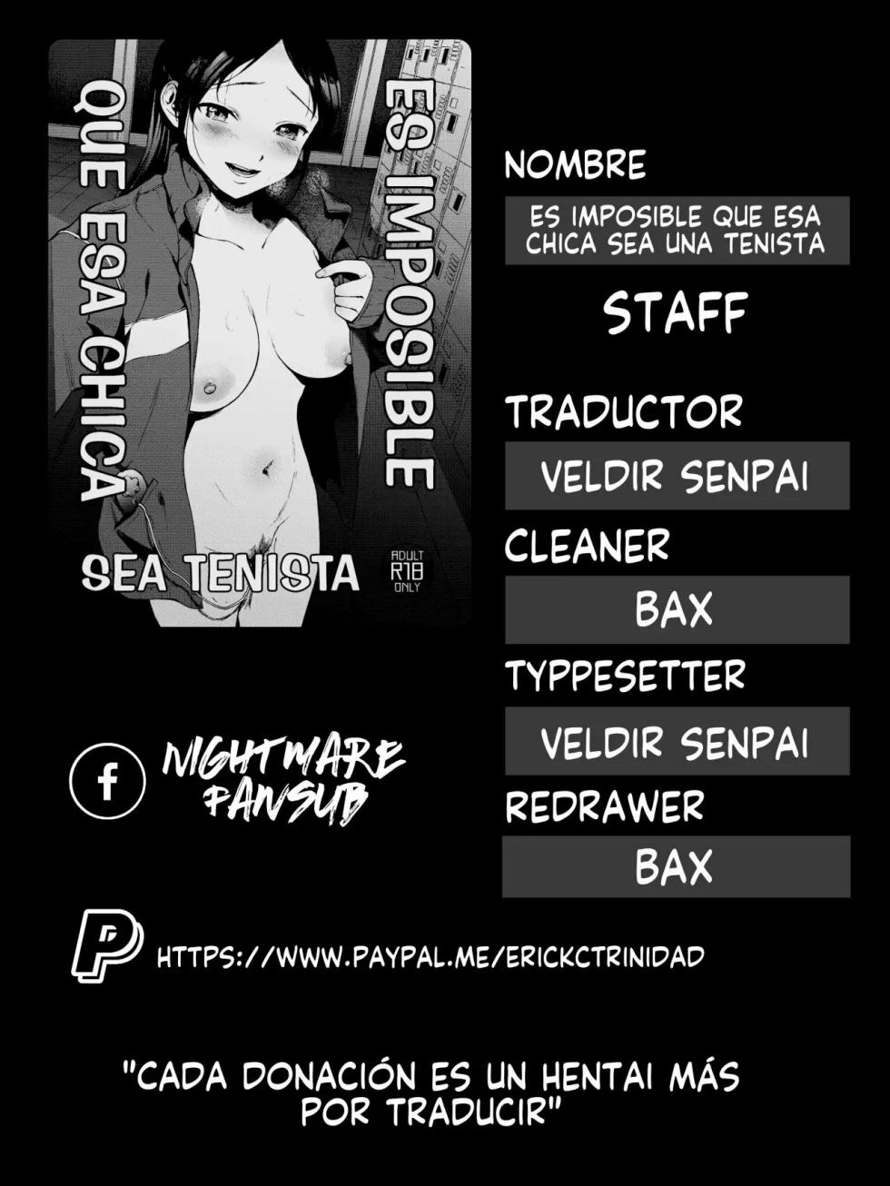 (C97) [Manmaya (Same Manma)] Masaka Anoko ga Konna Koto -Tennis Musume Hen- | No Way That Girl Would Do This -Tennis Girl Chapter-  [Spanish] [Nightmare_Fansub_] - Page 19