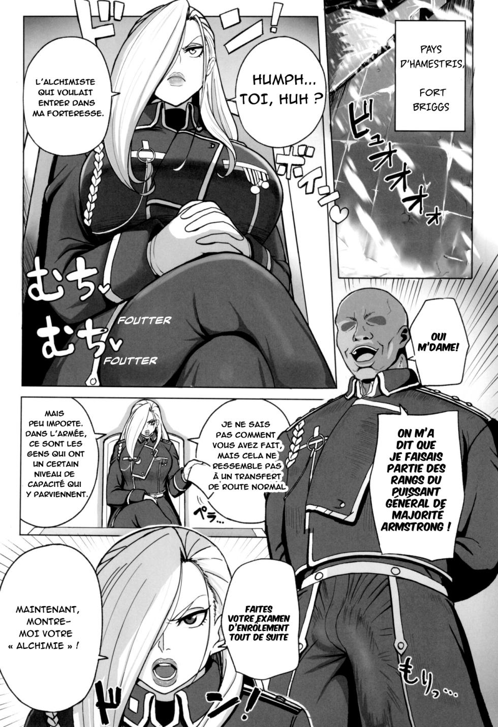 (C102) [Guhan Shounen] Jukujo Shougun VS Saimin no Renkinjutsushi - Armstrong VS Hypnotic Alchemist |  Armstrong contre l' hypnotique alchimiste (Fullmetal Alchemist) [French] [NervScan] - Page 3